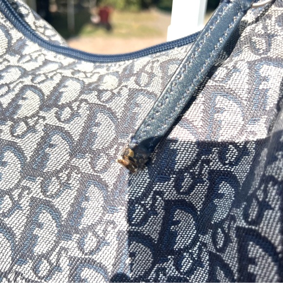 Vintage Christian Dior trotter blue crossbody shoulder bag - Picture 12 of 13